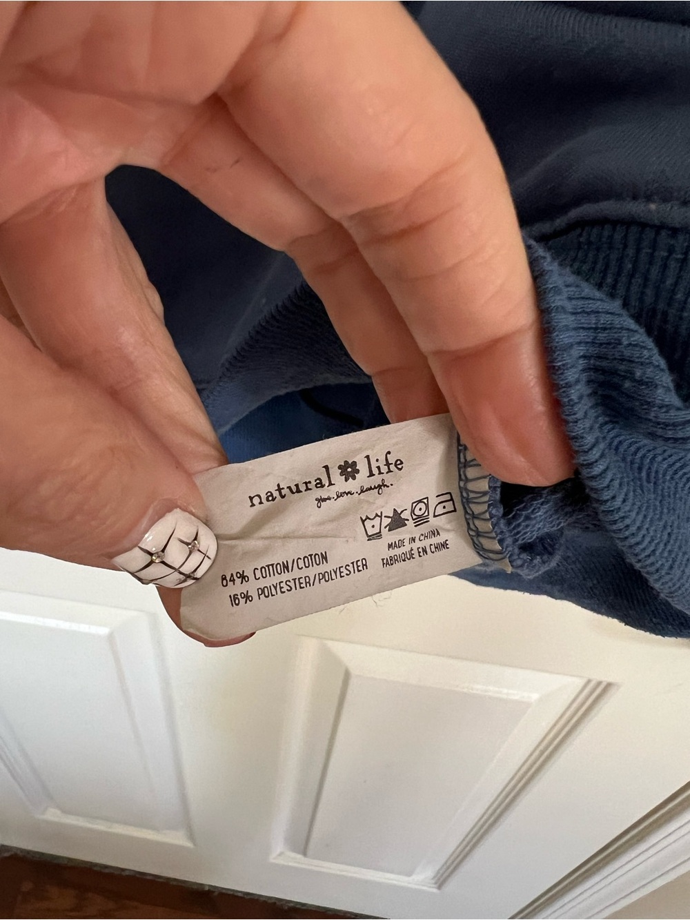 Natural Life Let’s Just Go Graphic Sweatshirt Blue Adventure Pullover Size M - Picture 3 of 10
